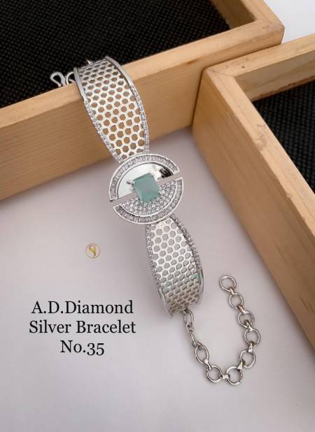 Rose Gold Silver AD Diamond Fancy Bracelets2 Wholesale Online
